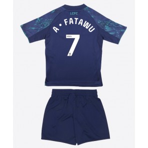 Leicester City Issahaku Fatawu #7 Replica Away Stadium Kit for Kids 2025-26 Short Sleeve (+ pants)